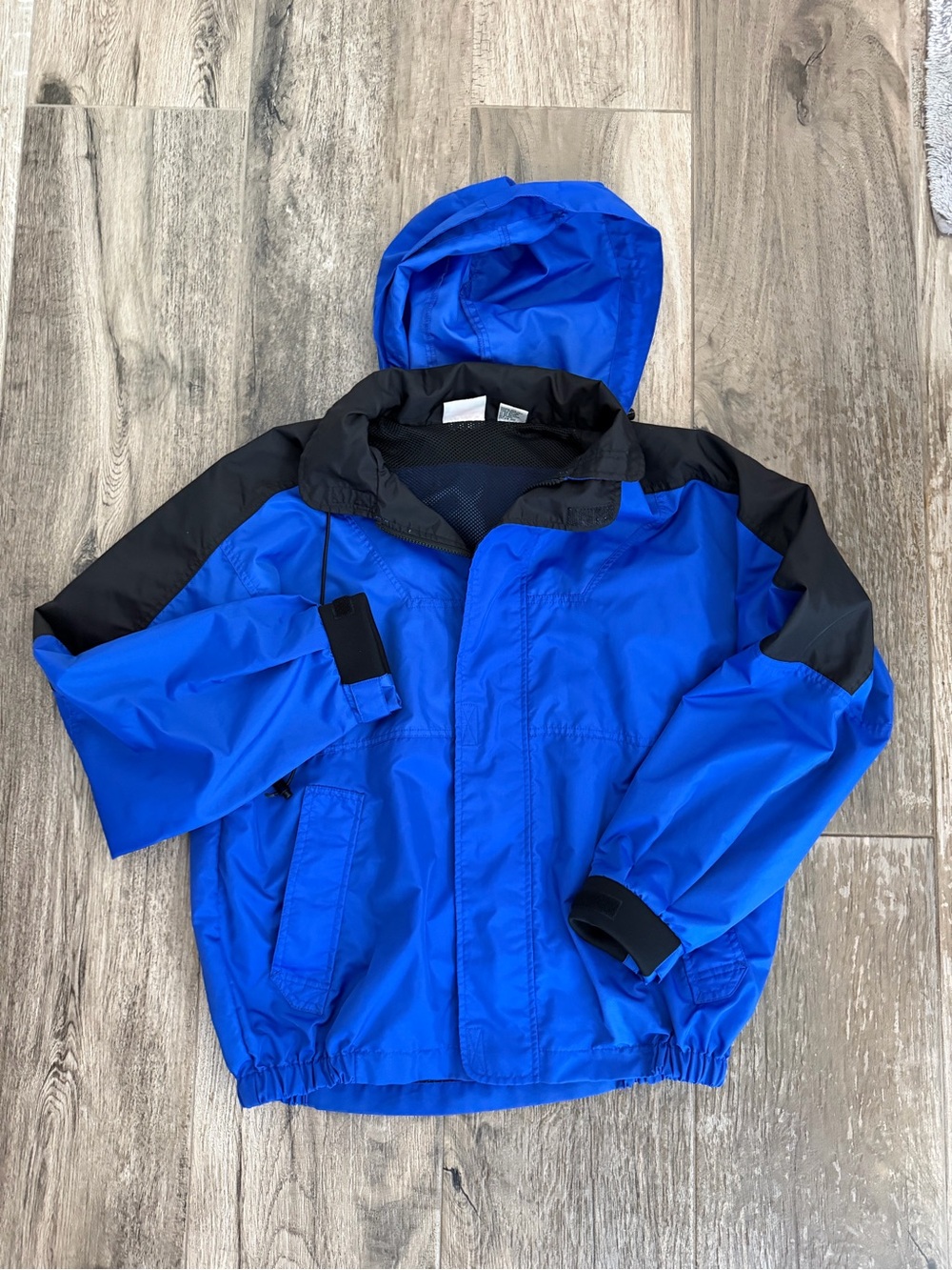 Marlboro Blue and Black Hooded New Rain Jacket